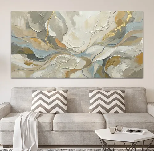 MLA2765498654 Cuadros Decorativos Abstractos - Canvas - 130x65cm Decuadros