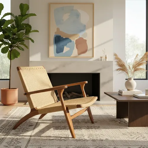 MLA696764895 Sillón Ch25-easy Chair Wegner- Nórdico-tejido Natural